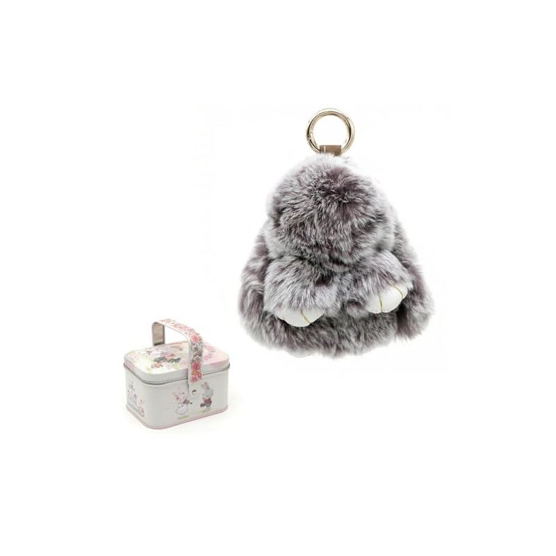 Fluffy Bunny Keychain - Ultra Soft Plush Rabbit Charm