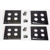 (4) Four Double Gang Blank Wall Plate Four XLR Male/Female