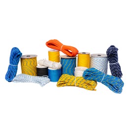 Nautica Rope Braid 6 mm x 10 m, Polyester Rope, Corda, Rope, Nautica, White/Blue, Mooring Line, All-Purpose Rope, Knitted, Lead, Braiding Lead