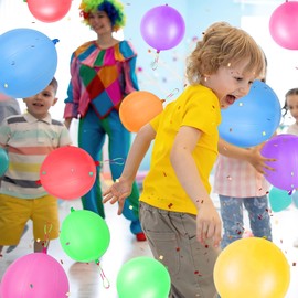 Punch Balloons, RosyFate Pack of 30 Balloons, Large, Robust Perforated Balloons, with Elastic Band, 2 Knots, Colourful Balloons, for Birthday Game Party Accessories, 18 Inches