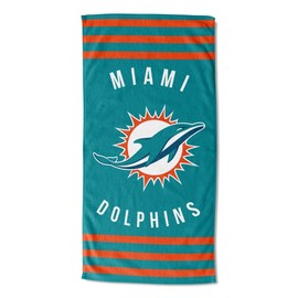 The Northwest Company 1NFL/72004/0010/RET: 30X60 Beach Towel Stripes - Dolphins
