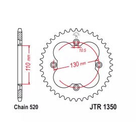 JT Steel Rear Sprocket 40 40T Tooth Honda TRX 450 & ER 400EX 300EX 250X 250R X