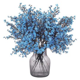 Artificial Flower for Home Decor, 1 Count 2024 Room Decor Faux Flower Decoration without Vase, Decorative Plant, Summer Essentials - Color: Sky Blue, Specification: one-size