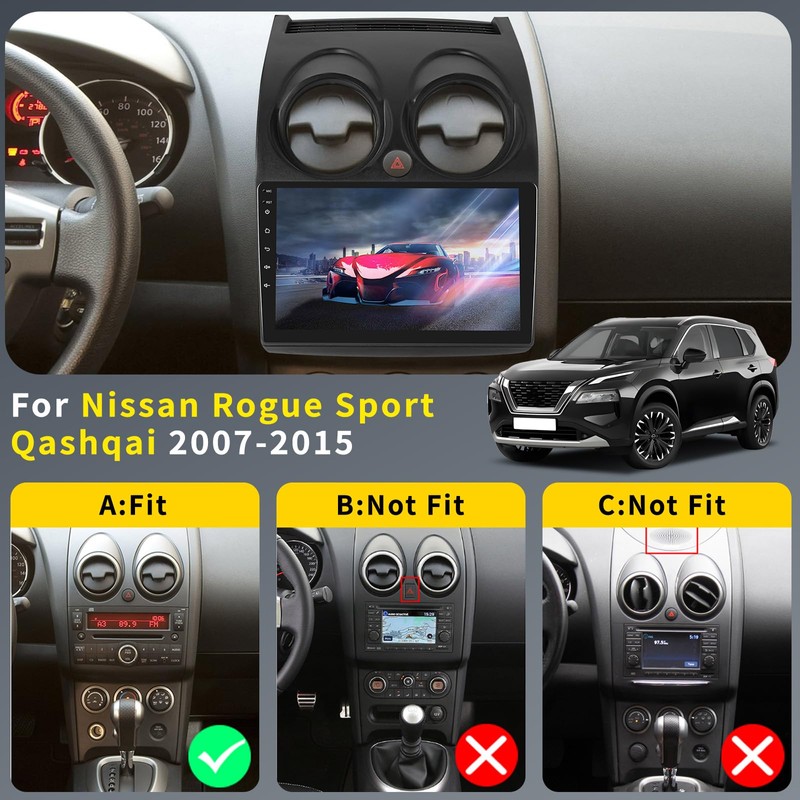 4+64G 8-Core Android 15 Car Stereo for Nissan Rogue Sport