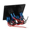 4 Gang Rocker Switch Panel LED Waterproof Dual USB Charging