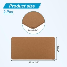 PATIKIL 13.8 x 7 Inch Felt Bag Base Shaper, 2pcs Bag Bottom Pad Organizer Insert Rectangle Liner Board for Purse Handbag Tote Travel Bag Canvas Cosmetic, Brown