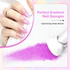 JODSONE 100PCS Soft Nail Sponges for Ombre with 1 Stainless