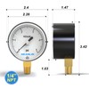 MEANLIN MEASURE 0-5psi Diaphragm Type Capsule Low Pressure Gauge 1/4"