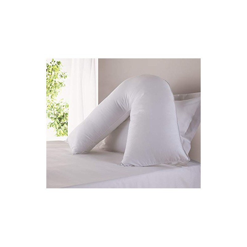 2 Pack Poly-Cotton Plain Dyed V Shaped Pillow Cases Covers