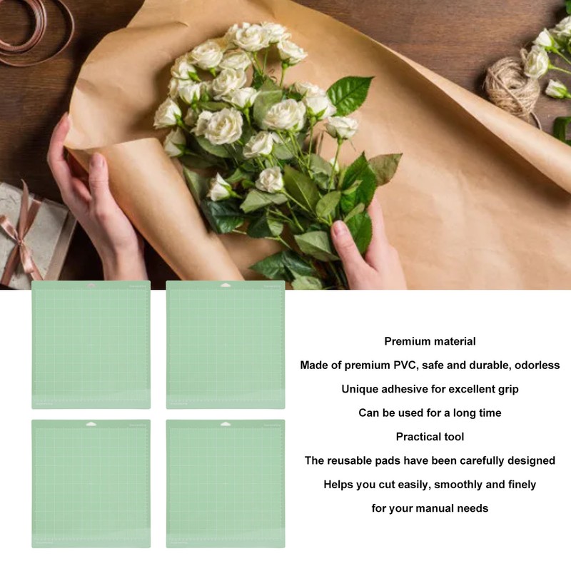 4pcs PVC Cutting Mats Multipurpose Reusable Cutting Mats for Crafts