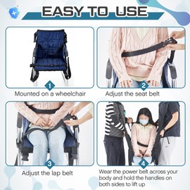 Geiserailie Lift Stair Slide Board Transfer with Shoulder Strap and Transfer Sling Nylon Portable Patient Stair Lift Aid for Seniors Elderly and People with Limited Mobility Nursing Equipment