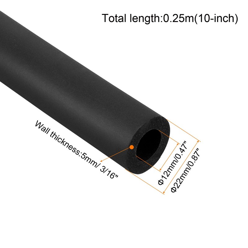sourcing map Pipe Insulation Foam Pipe Residue Insulation Piping 12