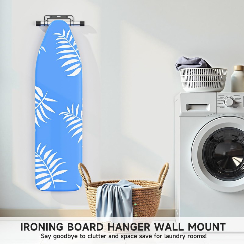 Ironing Board Holder Wall Mount/Over The Door Ironing Board Hanger,