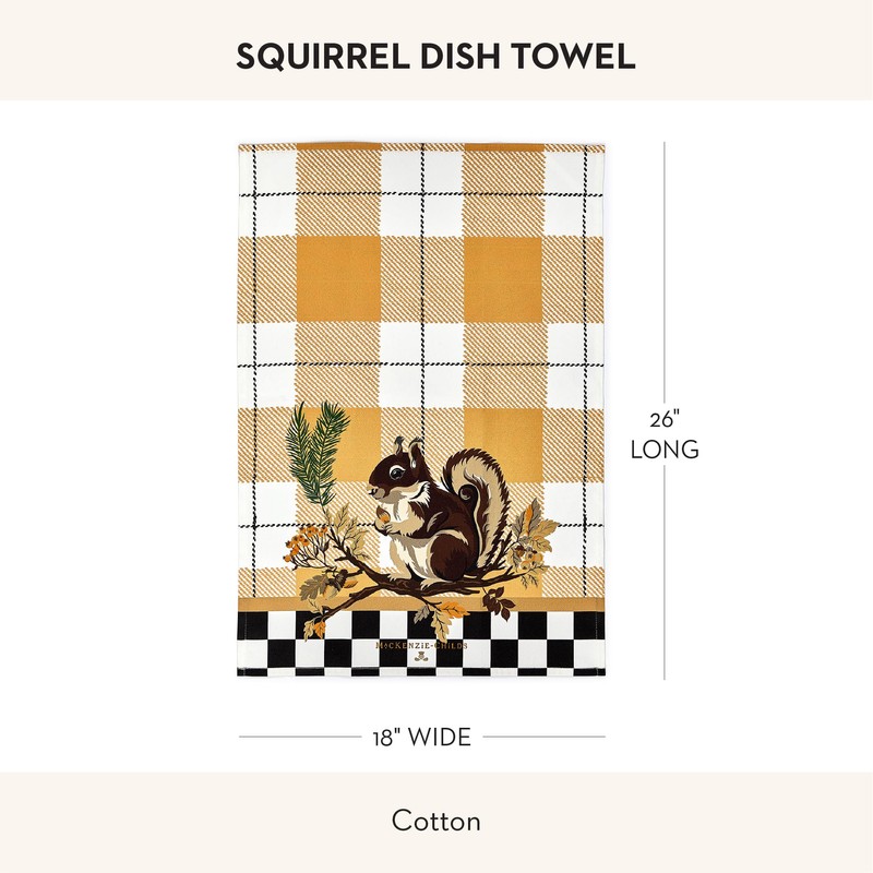 MACKENZIE-CHILDS Squirrel Dish Towel