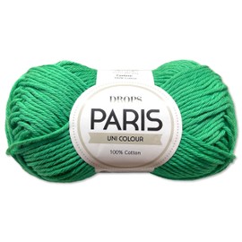 Frida's Wollhaus Drops 50 g Paris Cotton Summer Yarn Baby Yarn Knitting Crochet 54 Colours (Plain Colour 11 | Opal Green)