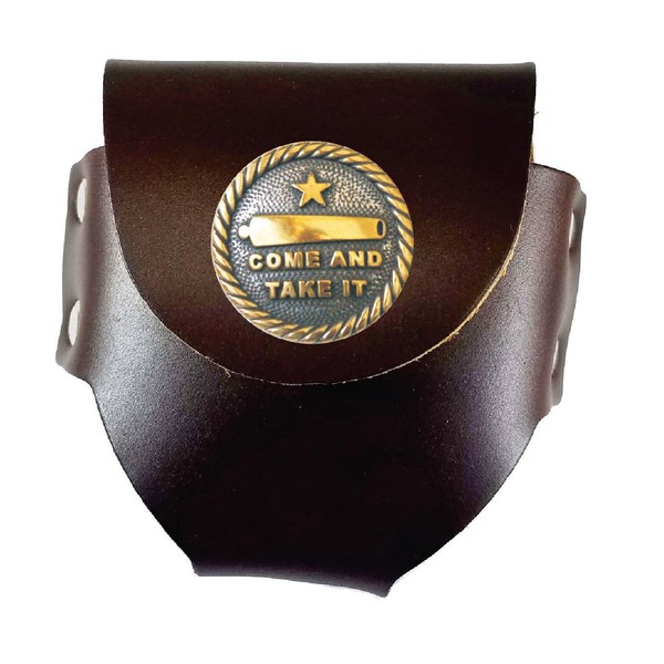 Custom Come And Take It Leather Snuff Can Holder with