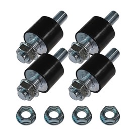 M8 30x25mm Rubber Studs Shock Isolator Mounts Anti-Vibration Compatible with Split Heat/Water Pumps, Air Compressors, Harvester, Garage Motor, Generator, Gasoline Engines, Diesel Engines, DIY (4 Pack)