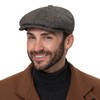 Stetson Brooklin Classic Herringbone Flat Cap - Peaked Cap Made