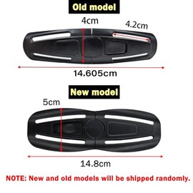 2 piezas de arnés de asiento para el pecho, clip para cinturón de seguridad, hebilla de bloqueo para el pecho, clip de repuesto universal para bebés y niños, protector ajustable (negro)