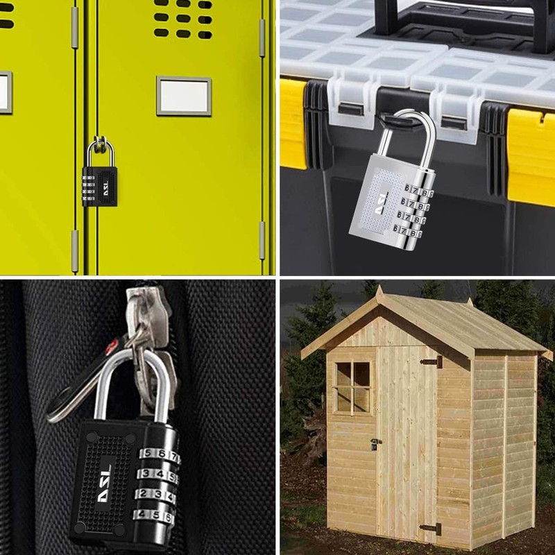 Combination Padlocks, DSL Pack of 2 Padlock with Code (4