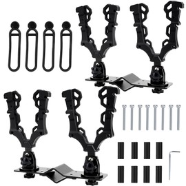 Dioty ATV Double Gun Rack, Hunting Tool Holder Mount for Bows/Axes/Shovels/Hunting Rifles, Compatible With ATV UTV Golf Cart Hunting Bike Mobility Scooter