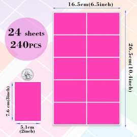 YSHIHE Colored Labels Stickers 3 x 2 Inch Rectangular Moving Labels 8 Colors Large Color Coding Labels - 240 Pack