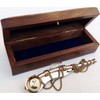 Bosun Brass Copper Marine Call Whistle with Wooden Box A