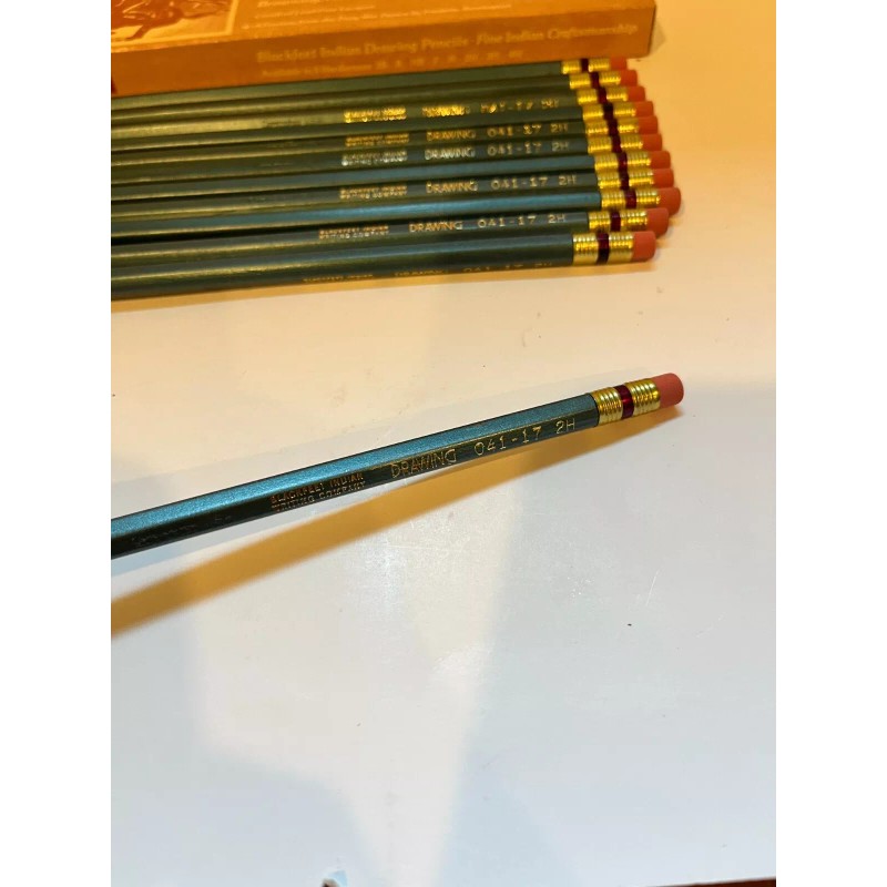 Blackfeet Indian Drawing Pencils 041-17 2H Box Of (12) Vintage