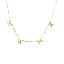 Mama Necklace For Women Dainty Pearl Mama Necklace Gold Silver Love Heart Mama Necklaces I Love You Mom Gifts Birthday Mother'S Day Gifts(Mama Letter Gold)