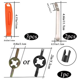 Prinxse Bike Tire Levers| 3-Pcs Ultra Strong Tire Levers & 2-Pcs Stainless Steel Tire Spoons, Bike Tire Removal Tool for Road or Mountain Bike Tires, Must Have Bike Tire Tool in Bike Tire Repair Kit