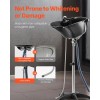 Portable Black Hair Wash Basin Adjustable Height Stainless Steel Stand