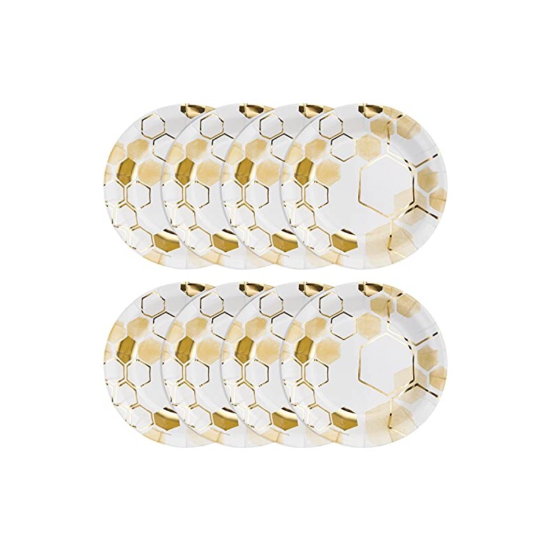 Honeycomb Dessert Plates, 8 ct