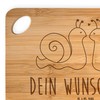 Mr. & Mrs. Panda Personalisiertes Schneidebrett Schnecken Liebe - Personalisierte