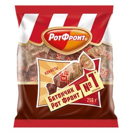 Batonchik Rot Front Chocolate-Cream Taste 250g/8.8oz Imported Gourmet Russian Candy Bars by UNICONF