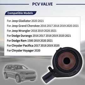 Magimaker 68210345AA PCV Valve Compatible with Jeep Grand Cherokee Wrangler for Dodge Durango Ram 1500 for Chrysler Pacifica Voyager 3.6L 2016-2021 Replace 68210345AC PCV Valve Elbow