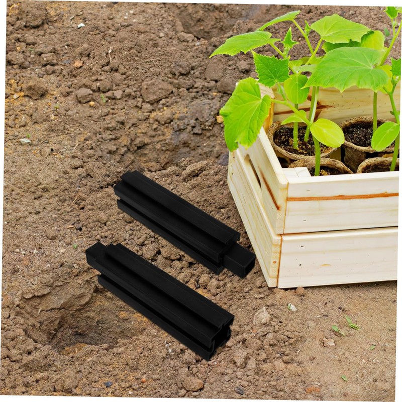 Totority 8Pcs Plastic Raised Garden Box Leg Planter Bed Components