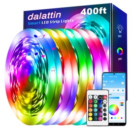 dalattin Led Lights for Bedroom 400ft, Smart Led Strip Lights with App Control Remote, RGB LED Light Strips, 24V Led Strip Lights for Room Party Decoration, Festival Decor(4 Rolls of 100ft)