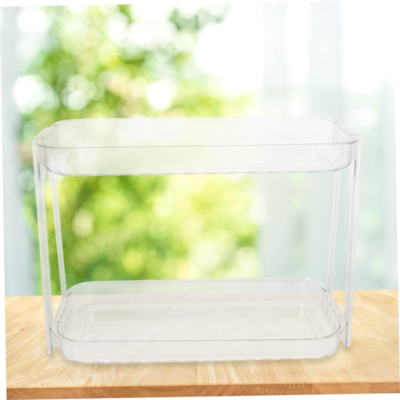NOLITOY Bathroom Countertop Shelf Transparent Storage Organizer for Cosmetics Toiletries