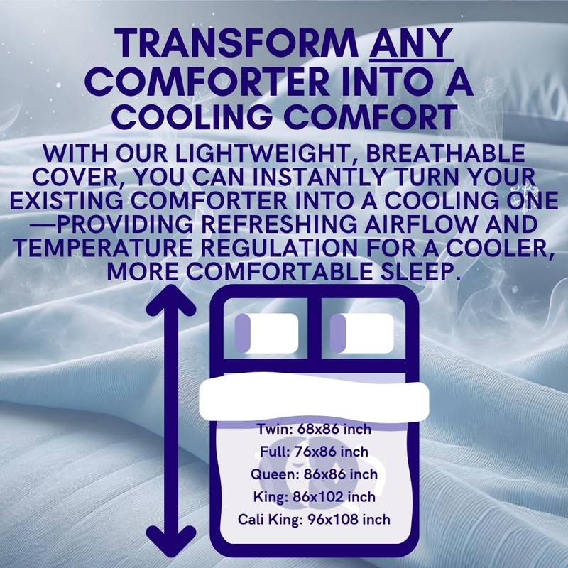 Arctic Dreams Cooling Duvet Protector with Zipper Closure by Continental