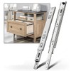 1 Pair of Drawer Runners Full Extension 202 mm Silver