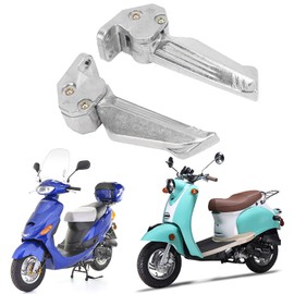 Reposapiés, par de Reposapiés de Motocicleta, Pedal, Reposapiés Telescópicos Automáticos de Aleación de Aluminio, Universales
