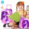 gxtvo Kids Suitcase with Wheels for Girls, Mermaid Rolling carry