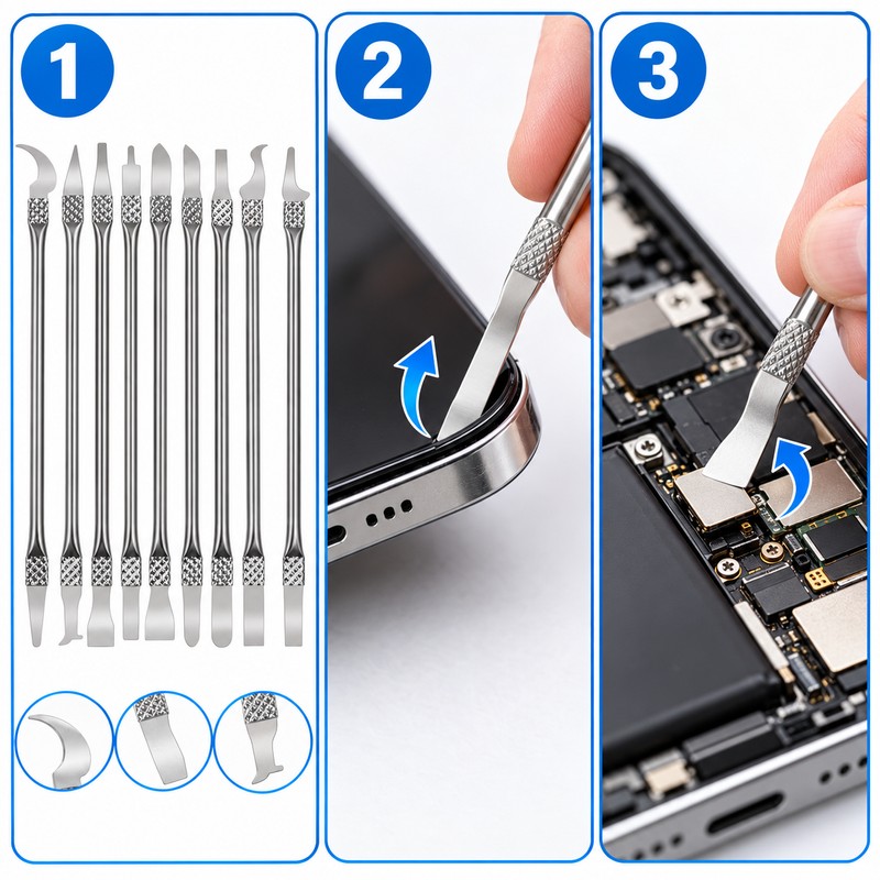 8-in-1 CPU IC Prying Knife Blade Set – Thin Precision
