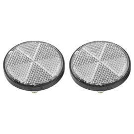 F FIERCE CYCLE M6x1.0 Motorcycle Reflector Nut Plastic White Good Reflective Screw Mount Reflective Warning Reflector for Motorcycle Motorcycle 1 Pair