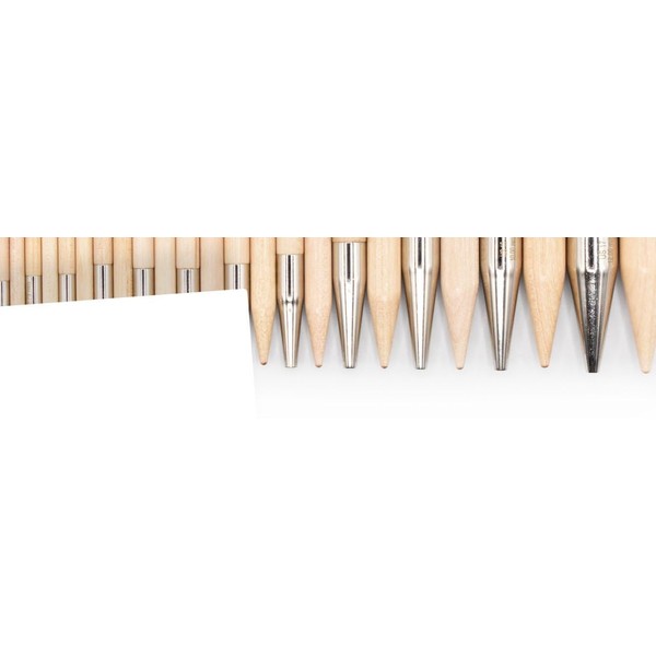 Lykke 5.0" Interchangeable Naturale Knitting Needle Tips (1 Set of