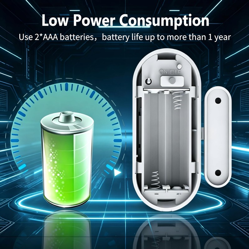 Smart WiFi Door and Window Sensor – Wireless Magnetic Contact