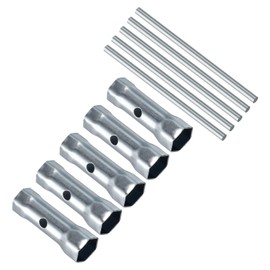 CoCud Double Ended Motorcycle Ignition Spark Plug Spanner, 17-19mm, Deep Reach Wrench Socket with Bar - (Applications: for Automobile), 5pieces