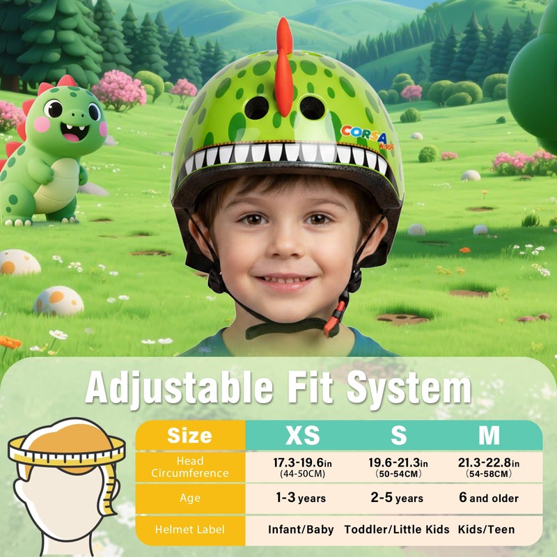 Kids Toddler Bike Helmet, Adjustable and Multi-Sport for Child Infant