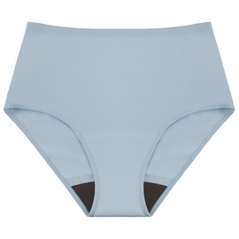 AIRCUTE Washable Urinary Incontinence Potective Underwear for Women Leak Proof Absorbent Cotton Panties 60ML 1 Pack (Baby Blue, Large)