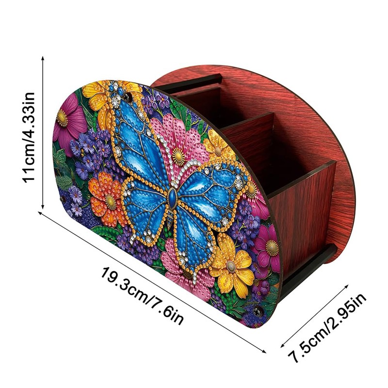 POETRYDRAW DIY Butterfly Diamond Art Painting Wooden Storage Box –